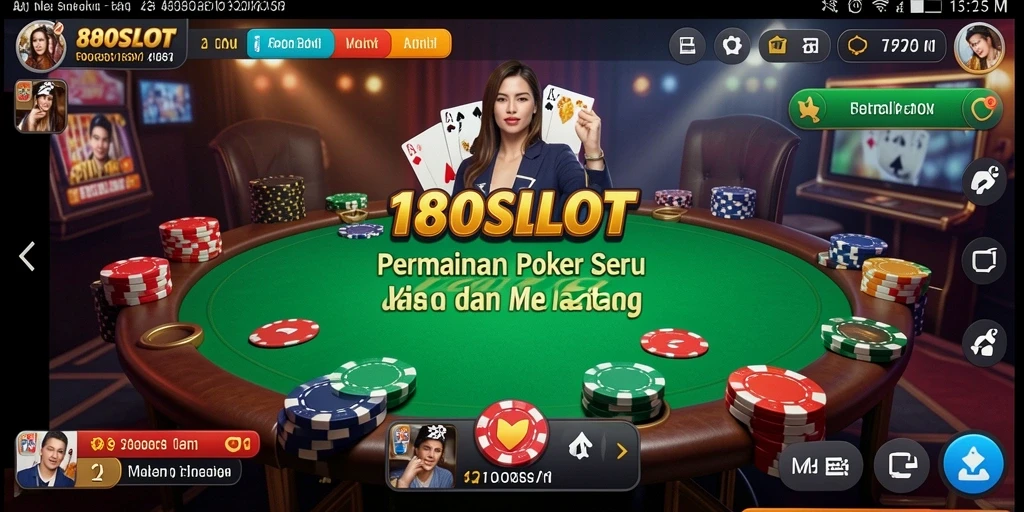 Screenshot gameplay <strong>180SLOT</strong> menampilkan suasana Poker yang mendebarkan.
