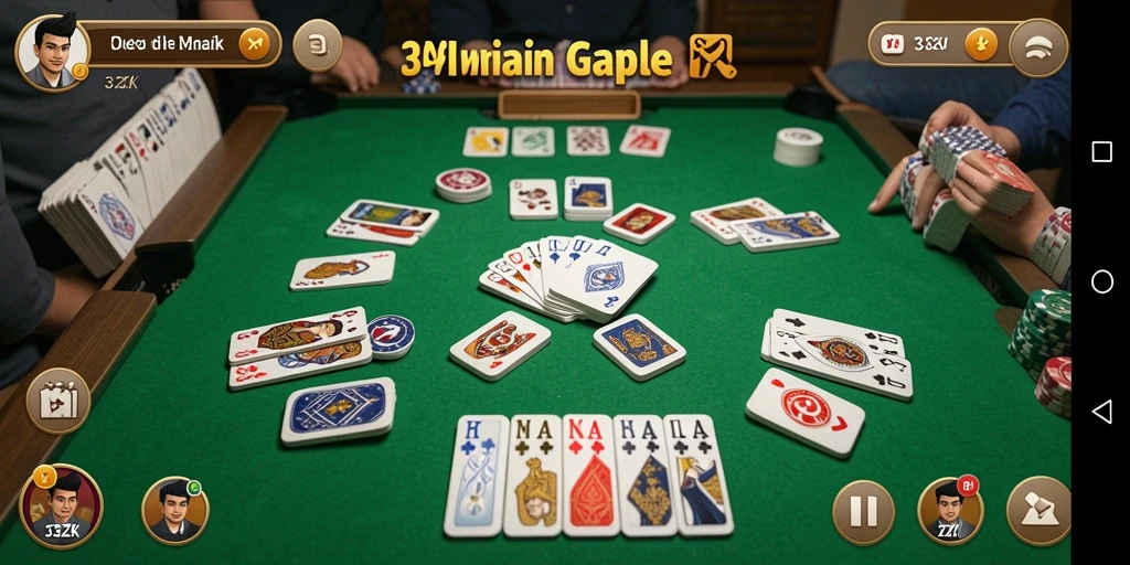 Screenshot gameplay Gaple yang seru dan interaktif di 33ZK.