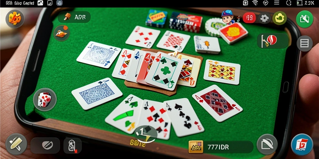 Tampilan gameplay Gaple yang seru dan menarik di 777IDR.
