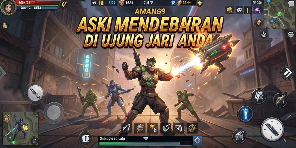 Gameplay seru AMAN69 dengan pertarungan yang intens.