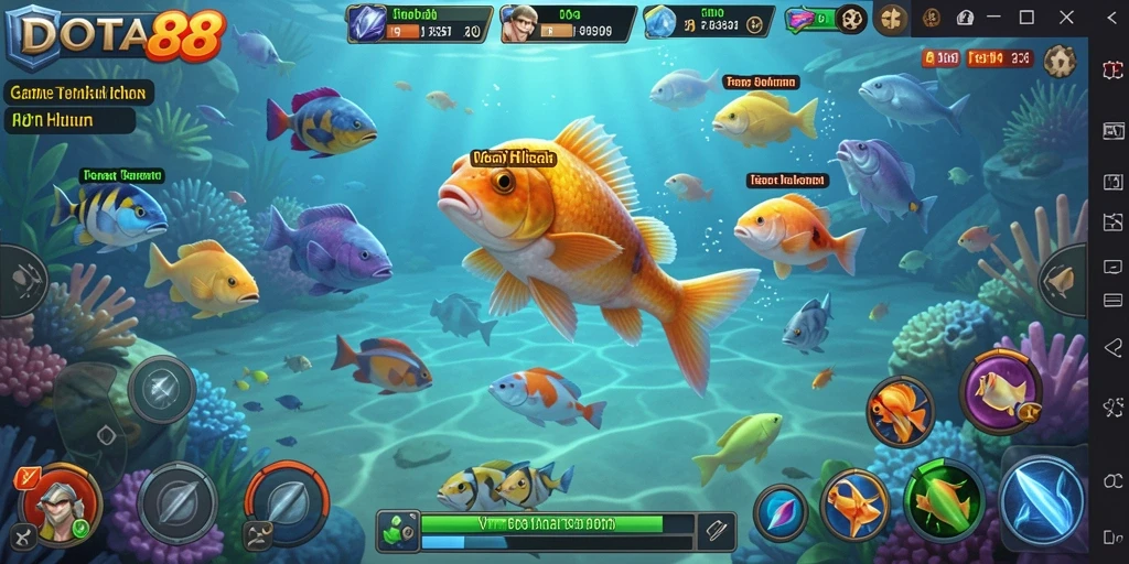 Tampilan gameplay menembak ikan di DOTA88 yang menarik.