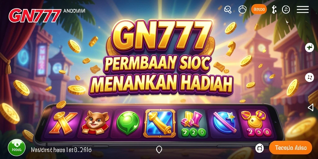 Tampilan menarik dari gameplay Slot di GN777 dengan berbagai tema.