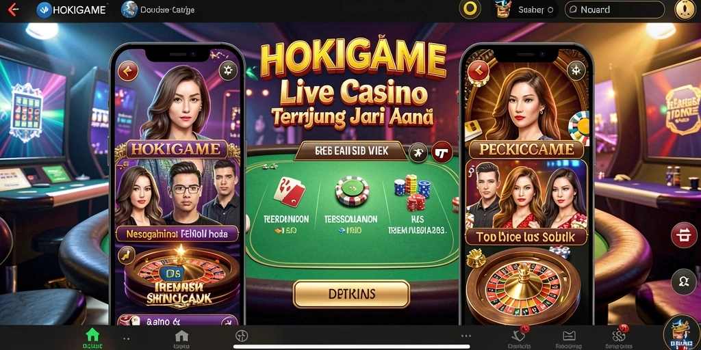 Tampilan gameplay Live Casino yang mendebarkan dan interaktif.
