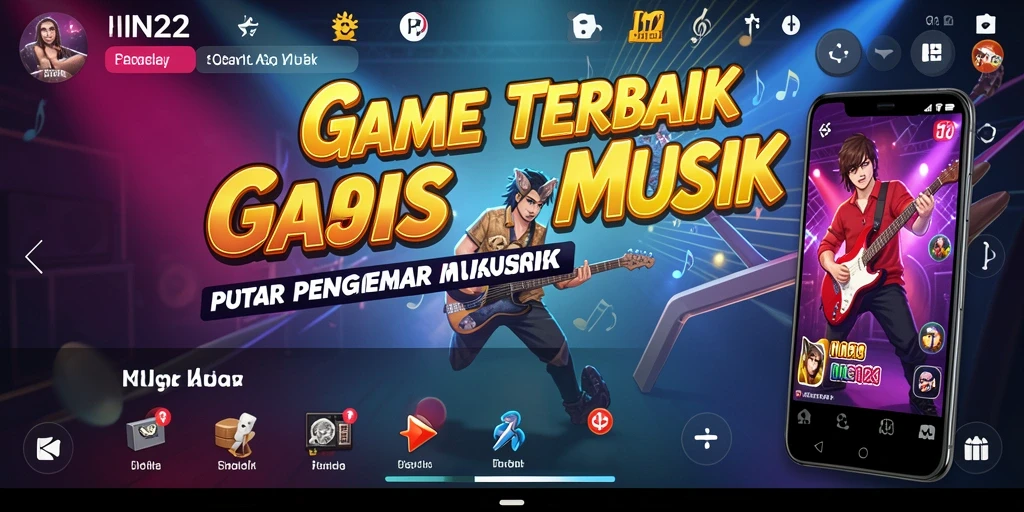 Screenshot gameplay IN22 menampilkan keseruan bermain musik.