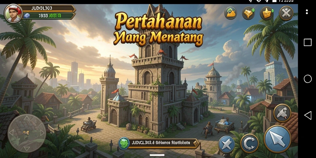 Tampilan menarik dari gameplay Tower Defense JUDOL303.