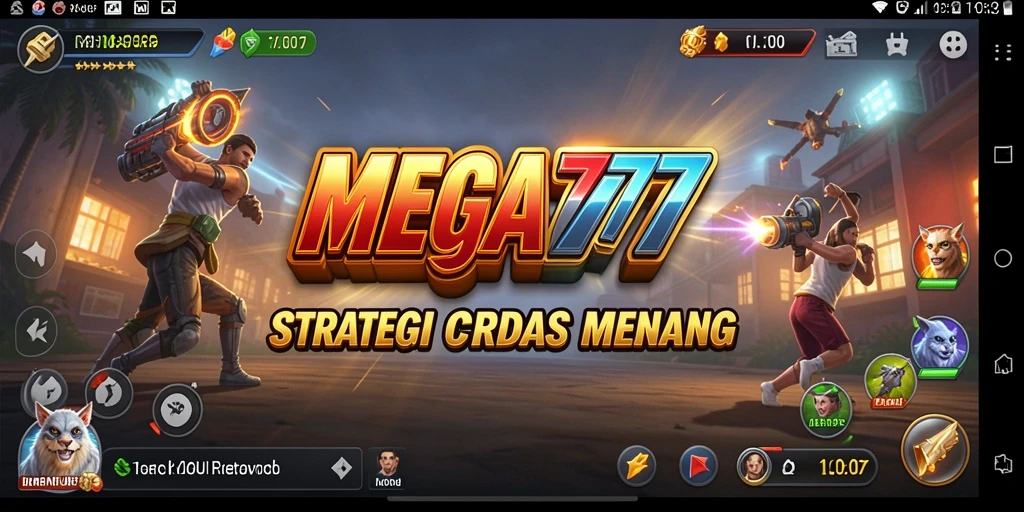 Tampilan permainan MEGA777 dengan pertarungan strategis yang seru.