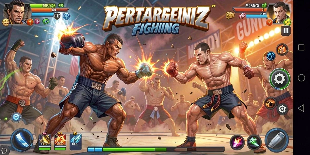 Screenshot MPO76 menampilkan aksi pertarungan yang sengit dan karakter-karakter yang menakjubkan.