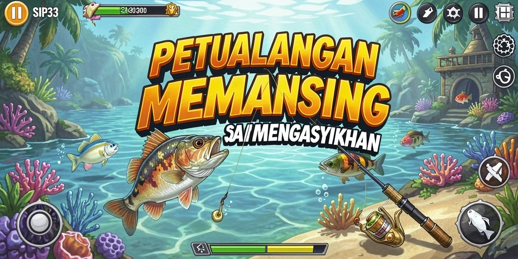 Tangkapan ikan spektakuler dalam gameplay SIP33 yang seru.