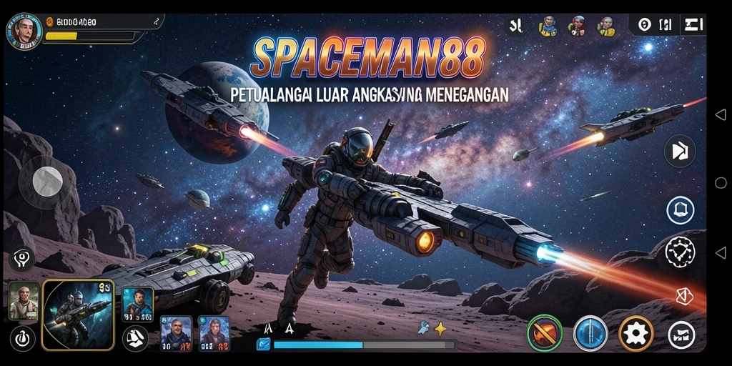Screenshot SPACEMAN88 yang menunjukkan momen seru dalam petualangan luar angkasa.