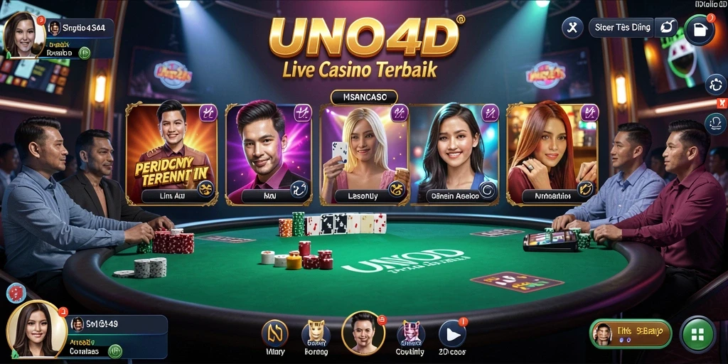 Tampilan gameplay <strong>UNO4D</strong> yang menarik di Live Casino.