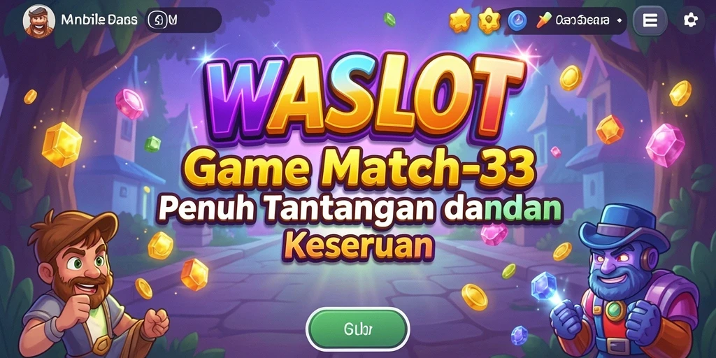 Screenshot gameplay WASLOT menampilkan suasana seru permainan Match-3.